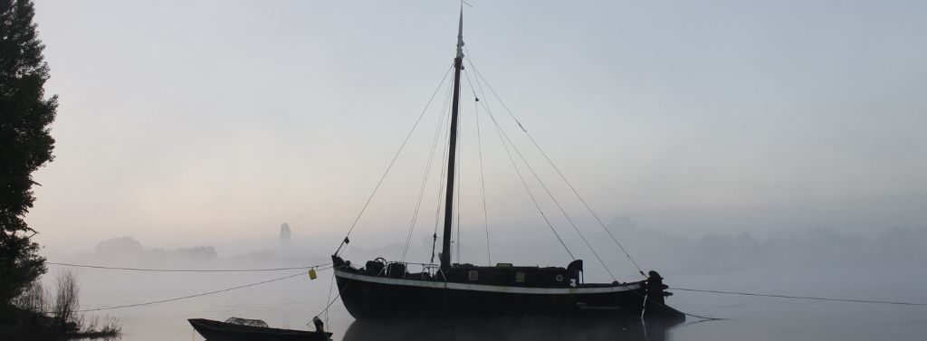 Balade en bateau sur la Loire et brouillard