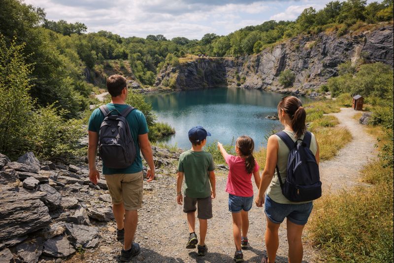 Balade en famille parc des Ardoisières